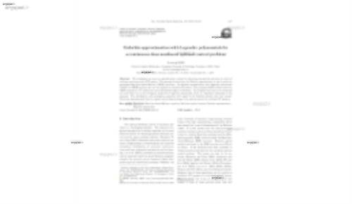 Galerkin approximationwith Legendre polynomials for a continuous-time nonlinear optimal control problem